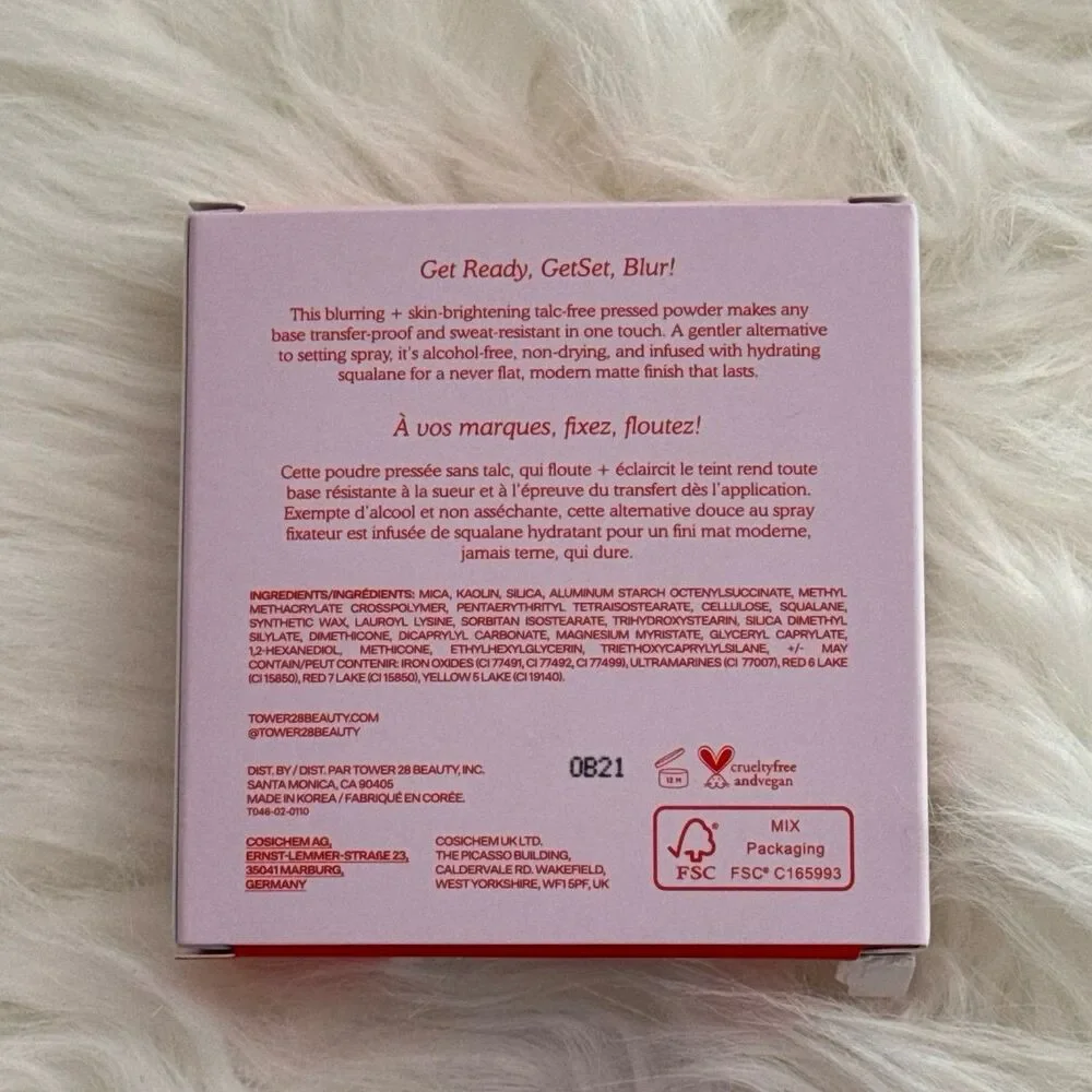 Tower 28 Beauty Get Set Blur + Set Talc Free Setting Powder Palisades Pink
